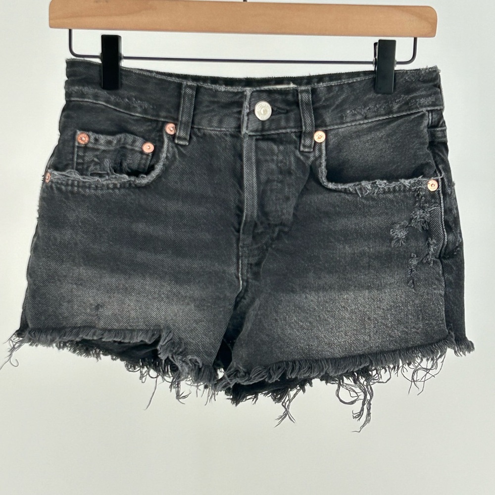 Free People We The Free Good Times Relaxed Shorts- Size 25-‎ Black - Picture 3 of 13